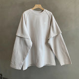 Oversized Lightweight Fake Two Piece Sweatshirt
