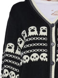 Halloween Retro Skulls & Ghosts Sweater