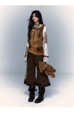 Gothic Patchwork Mesh Long Sleeve T-Shirt