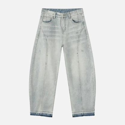 Trendy Casual Distressed Wide Leg Denim Jeans