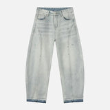 Trendy Casual Distressed Wide Leg Denim Jeans