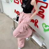 Y2K Parachute Black Cargo Pants