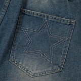 Vintage Star Patch Denim Shorts