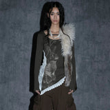 Edgy Grunge Aesthetic Tattoo Print T-Shirt