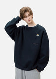 Streetwear Casual Embroidered O-Neck Sweatshirt