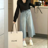 Elevated Light Colors High Waist Wide Jeans