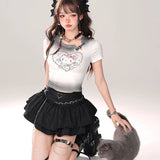 Y2K Kitty Underground Skirt & Top