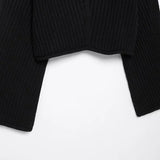 Chic Black Knit Womens Sweater