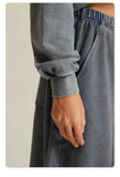 Women's Washed Loose Slit Long Skirt