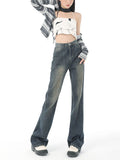 Flare High Waist Vintage Denim Pants