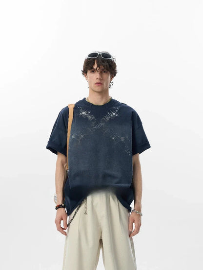 Retro Printed Short Sleeve Stylish T-Shirt
