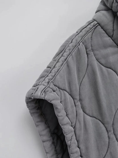 Women's Zip-up Vest Padded Jacket