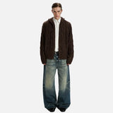 Elegant High Quality Hooded Knitted Zipper Cardigan