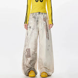 Original Laidback Look Straight Tube Wide Leg Jeans