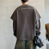 Oversized Lightweight Fake Two Piece Sweatshirt