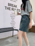 Women Vintage High Waist Denim Short