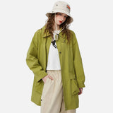 Y2K British Style Trench Mid Windbreaker Coat