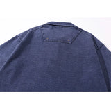 Men Stylish Casual Knitted Denim Polo T-Shirt