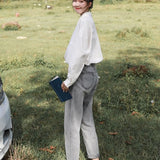 White Oversized Korean Style Womens Shirt