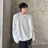 Padded Round Collar Long Sleeve T-Shirt