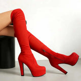 Winter Sexy Zip Detail High Heels Boots