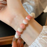 Sweet Pink Multi Color Glass Bead Bracelet