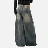 Y2K American Style Moustache Effect Jeans