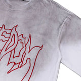 Y2K Retro Letter Embroidered Tie Dye Cotton T-Shirt