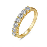 Luxurious Seven Star Row Moissanite Diamond Ring