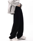 Black Loose Women's Wide Leg Jeans