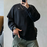 Oversized Lightweight Fake Two Piece Sweatshirt