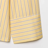 Flattering Striped Single Breasted Long Sleeve Shirt