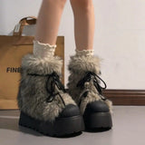 Winter Retro Trendy Hairy Snow Boot