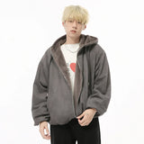 Oversized Casual Zip-Up Hoodie
