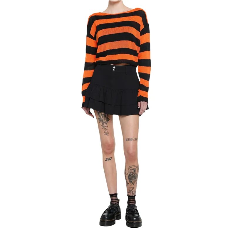 Halloween Gothic Punk Knitted Sweater