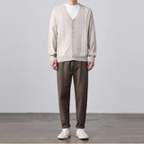Retro Korean Style Patchwork Long Sleeve Cardigan