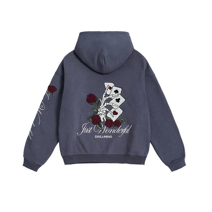 Vintage Washed Boxy Embroidered Hoodie