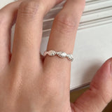 Sterling Silver Shell Irregular Design Ring
