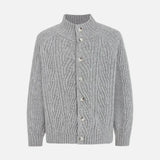 Fashionable Solid Color Single Breasted Knitted Cardigan