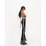 Wpmen Trendy Fancy Black Retro Low Waisted Jeans