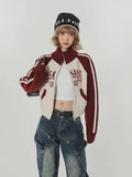 Vintage American Style High Neck Sweatshirt