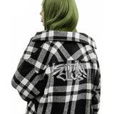 Oversized Embroidered Graphic Print Long Shirt