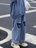 Teddy Bear Wide Leg Jeans