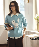 Lazy Style Funny Cat Knit Sweater