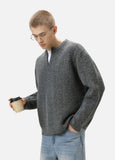 Streetwear 3D Cable Stitch Design Knitted Sweater