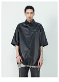 Leather Short Sleeve Shirt