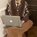 Plaid Stitched Cardigan