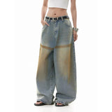 Elevated Y2K High Waist Hip Hop Blue Jeans
