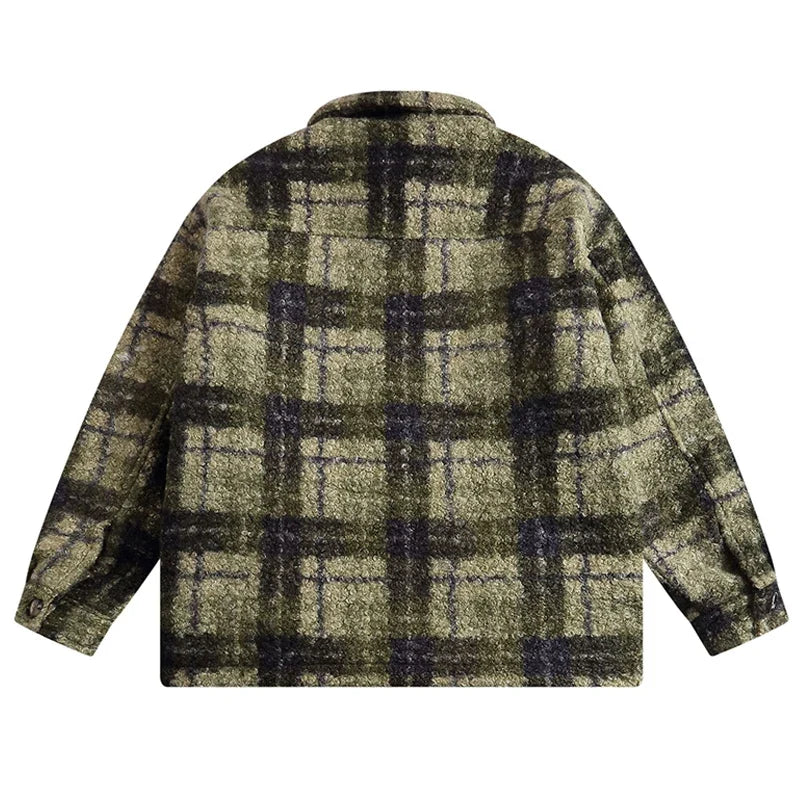 Plaid Quilted Cartoon Embroidery Jacket