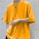 Oversized Elbow-length Sleeve Blank T-shirt